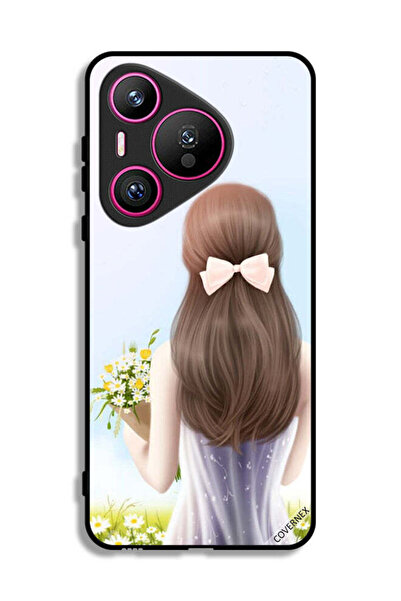 Covernex غطاء حماية لهاتف هواوي بيورا 70 بتصميم فتاة جميلة