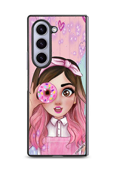 Covernex غطاء حماية لهاتف سامسونج جالاكسي زد فولد 6 بتصميم فتاة محبة للدونات