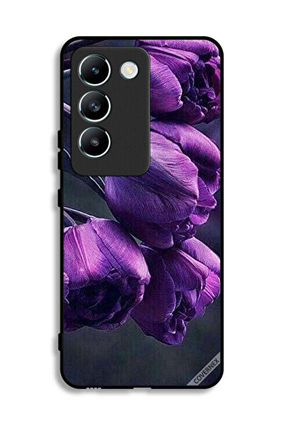Covernex غطاء حماية لهاتف Vivo V30 Lite 4G بنقشة زهور داكنة