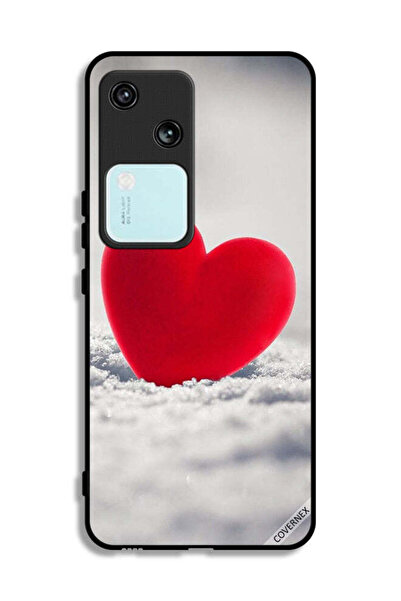 Covernex غطاء حماية لهاتف Vivo V30 5G بتصميم قلب أحمر جميل