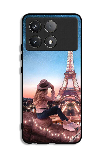 Covernex غطاء حماية شاومي ريدمي K70 بتصميم فتاة القبعة وبرج إيفل