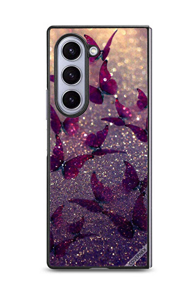 Covernex غطاء حماية لهاتف سامسونج جالاكسي زد فولد 6 بنقشة فراشات لامعة