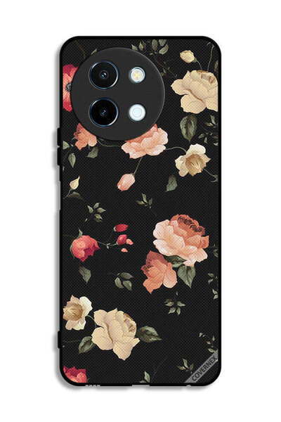 Covernex غطاء حماية لهاتف Vivo Y38 5G بخلفية فنية زهرية