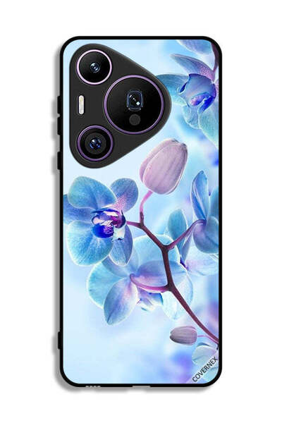 Covernex غطاء حماية لهاتف هواوي بيورا 70 برو بنقشة زهور الأوركيد