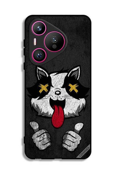 Covernex غطاء حماية لهاتف هواوي بيورا 70 بتصميم قطة مارشميلو