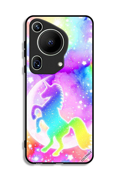 Covernex غطاء حماية فائق لهاتف هواوي بيورا 70 بتصميم وحيد القرن بألوان قوس قزح