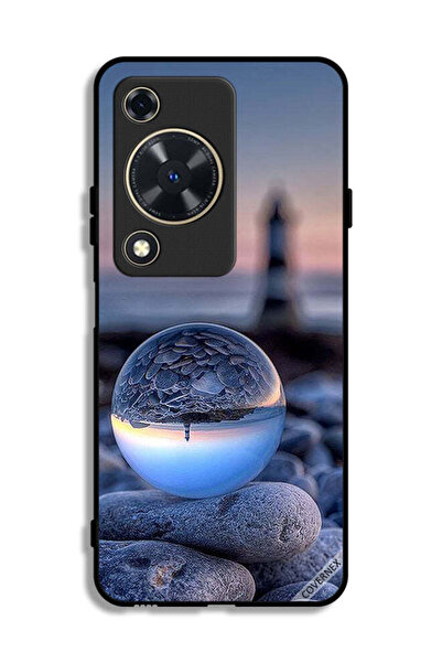 Covernex غطاء حماية لهاتف هواوي إنجوي 70 مع تصوير رائع للطبيعة في زجاج دائري