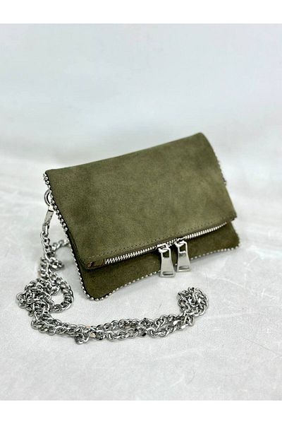 My Easy Shop Women's bag genuine suede leather chain strap