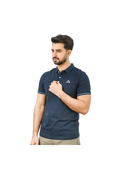 Giordano Men's Short Sleeve Slim Print Polo