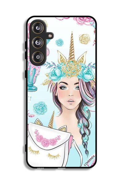 Covernex غطاء حماية لهاتف سامسونج جالاكسي M55 5G مزين برسومات رموش على الحقيب...