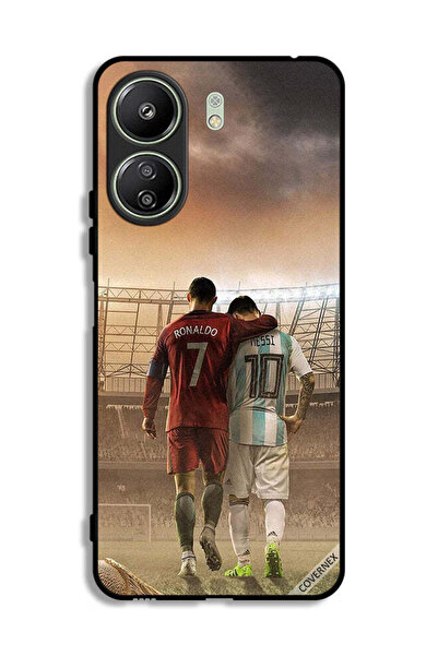 Covernex غطاء حماية لهاتف شاومي ريدمي 13 سي ميسي وكريستيانو رونالدو CR7
