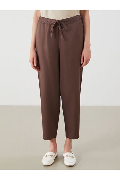 LC Waikiki Carrot Cut Women's Trousers with Elastic Waist
