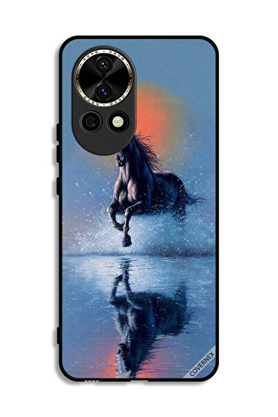 Covernex غطاء حماية لهاتف هواوي نوفا 12 5G، رسم حصان يركض في الماء