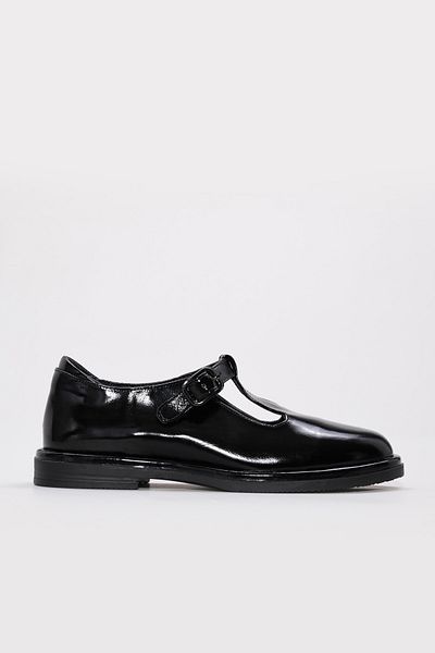 Ayakkabıhane Inside and Outside Genuine Patent Leather Black Women's Casual Daily Shoes Ah0824626140307