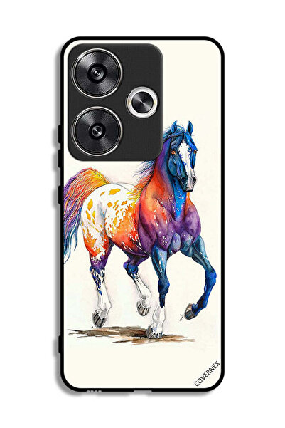 Covernex غطاء حماية لهاتف شاومي ريدمي توربو 3 5G بطبعة رسم حصان