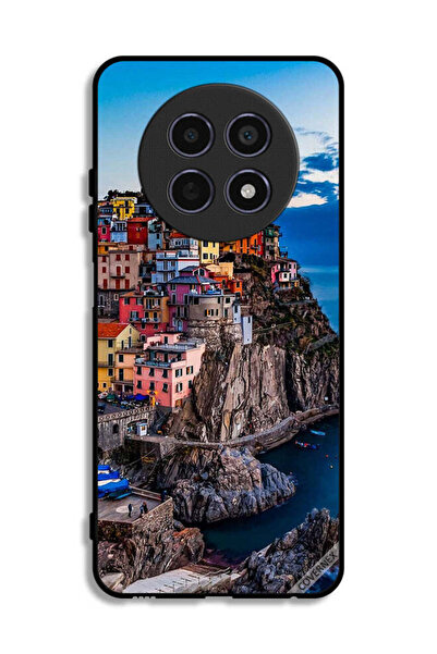 Covernex غطاء حماية لهاتف Realme 12x 5G بطبعة منازل ملونة على البحر