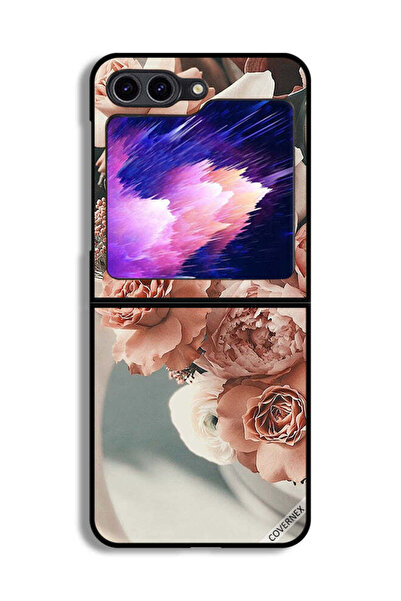 Covernex غطاء حماية لهاتف سامسونج جالاكسي زد فليب 6، باقة من أزهار الخوخ الجميلة