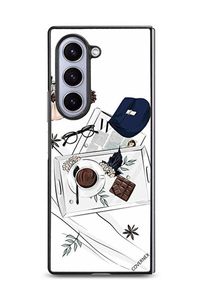 Covernex غطاء حماية لهاتف Samsung Galaxy Z Fold6 بتصميم فن القهوة والشوكولاتة