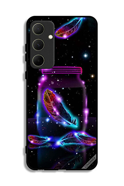 Covernex غطاء حماية لهاتف سامسونج جالاكسي A35 5G بنقشة ريش في جرة