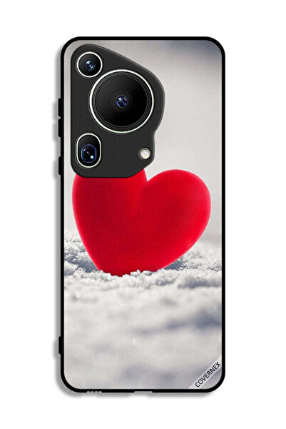 Covernex غطاء حماية لهاتف هواوي بيورا 70 ألترا بتصميم قلب أحمر جميل