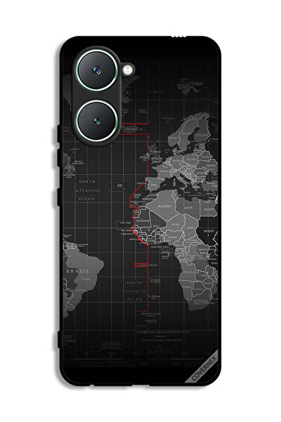 Covernex غطاء حماية لهاتف Vivo Y03 4G بتصميم خريطة العالم