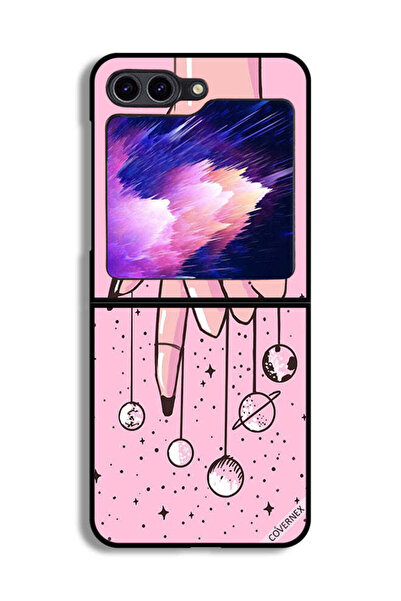 Covernex غطاء حماية لهاتف Samsung Galaxy Z Flip6 مزين برسومات كواكب معلقة على...