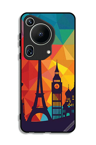 Covernex غطاء حماية لهاتف هواوي بيورا 70 ألترا بنقشة باريس الملونة