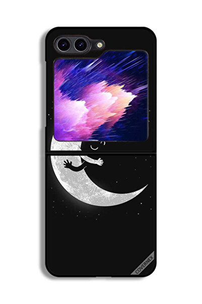 Covernex غطاء حماية لهاتف Samsung Galaxy Z Flip6 بتصميم عناق القمر والسماء ال...