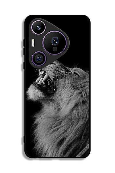 Covernex غطاء حماية لهاتف هواوي بيورا 70 برو بتصميم الأسد المبهج
