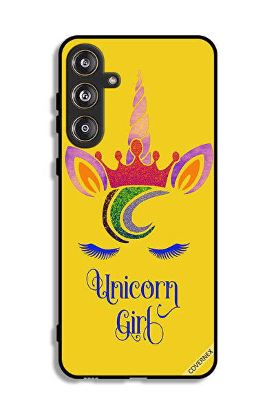 Covernex غطاء حماية لهاتف سامسونج جالاكسي F55 5G برسومات فتاة وحيد القرن