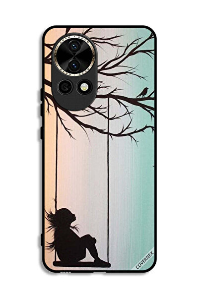 Covernex غطاء حماية لهاتف هواوي نوفا 12 5G، رسم فني لفتاة صغيرة حزينة