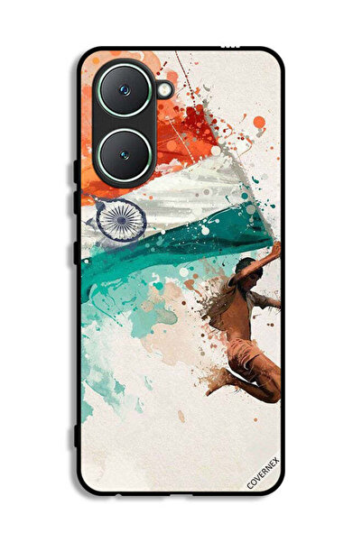 Covernex غطاء حماية لهاتف Vivo Y03 4G يحمل علم الهند أثناء الطيران