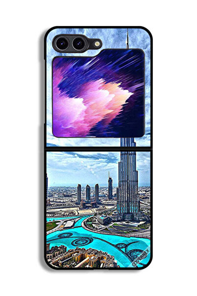 Covernex غطاء حماية لهاتف سامسونج جالاكسي زد فليب 6 - برج خليفة - غيوم تلامس ...