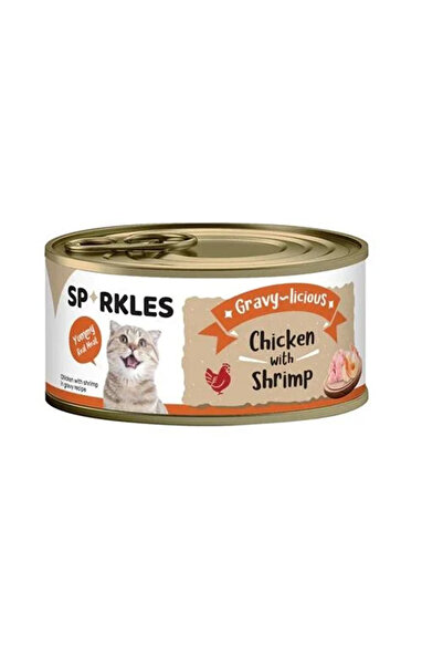 SPARKLES كرتون اكل قطط رطب سباركليز بالدجاج و الجمبري 80جم - للقطط البالغه