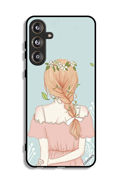 Covernex غطاء حماية لهاتف سامسونج جالاكسي F55 5G بفتاة واقفة بمظهر لطيف
