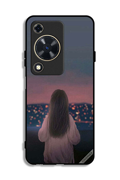 Covernex غطاء حماية لهاتف هواوي إنجوي 70 بتصميم فتاة واقفة