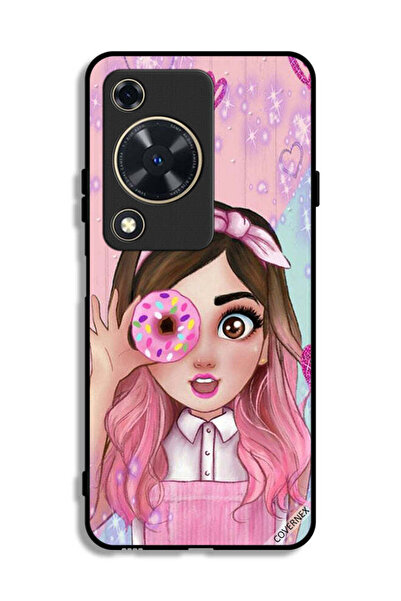 Covernex غطاء حماية لهاتف هواوي نوفا Y72 برسومات فتاة محبة للدونات
