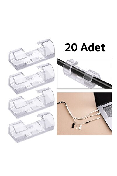 obrigado Masa Ofis Kablo Toplayıcı Kablo Sabitleyici Klips 20 adet