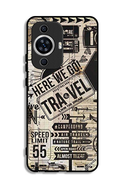 Covernex غطاء حماية لهاتف هواوي نوفا 12 لايت - "هنا نذهب للسفر"