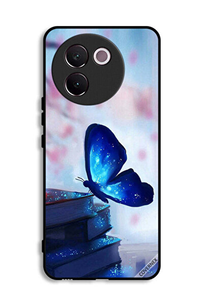 Covernex غطاء حماية لهاتف Vivo V30e 5G بتصميم فراشة جالسة على كتاب