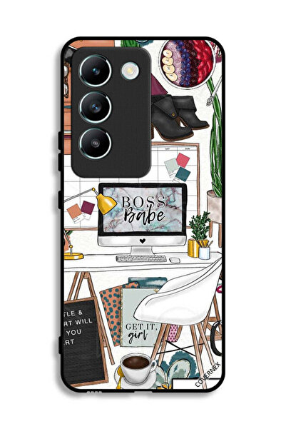 Covernex غطاء حماية لهاتف Vivo V30 Lite 4G بطبعة Boss Babe Art Clip