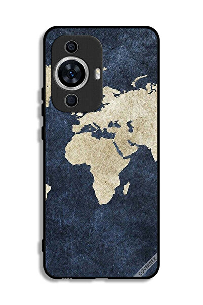 Covernex غطاء حماية لهاتف هواوي نوفا 12 لايت بنمط خريطة على الجينز