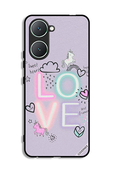 Covernex Vivo Y03 4G Protective Case Cover Sweet Heart Love Unicorn