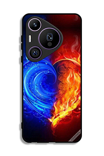 Covernex غطاء حماية هواوي بيورا 70 برو بخلفية قلب النار والماء
