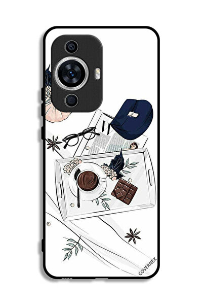 Covernex غطاء حماية لهاتف هواوي نوفا 11 بتصميم فن القهوة والشوكولاتة