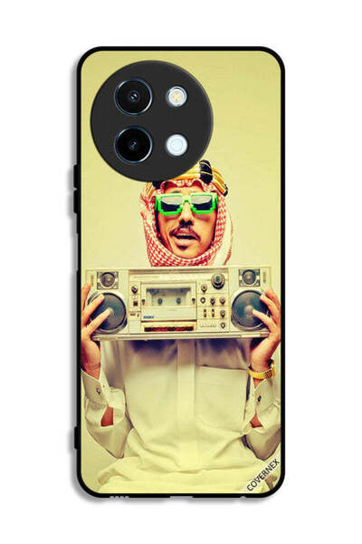 Covernex غطاء حماية لهاتف Vivo Y38 5G يحمل جهاز موسيقى عتيق
