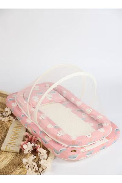 Fun Moment Sponge mosquito net mattress for newborns, ultra-soft and breathable