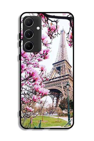 Covernex غطاء حماية لهاتف سامسونج جالاكسي A55 5G بطبعة زهور وبرج إيفل