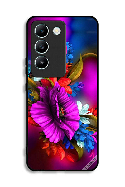 Covernex غطاء حماية لهاتف Vivo Y100 4G برسومات زهور عالية الدقة