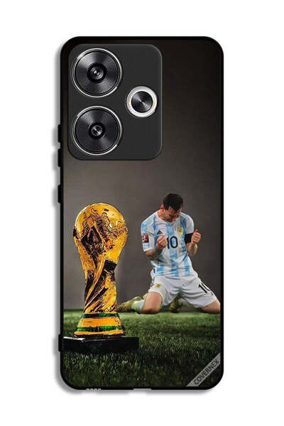 Covernex غطاء حماية لهاتف شاومي ريدمي توربو 3 5G بطبعة ليو ميسي وكأس الفيفا